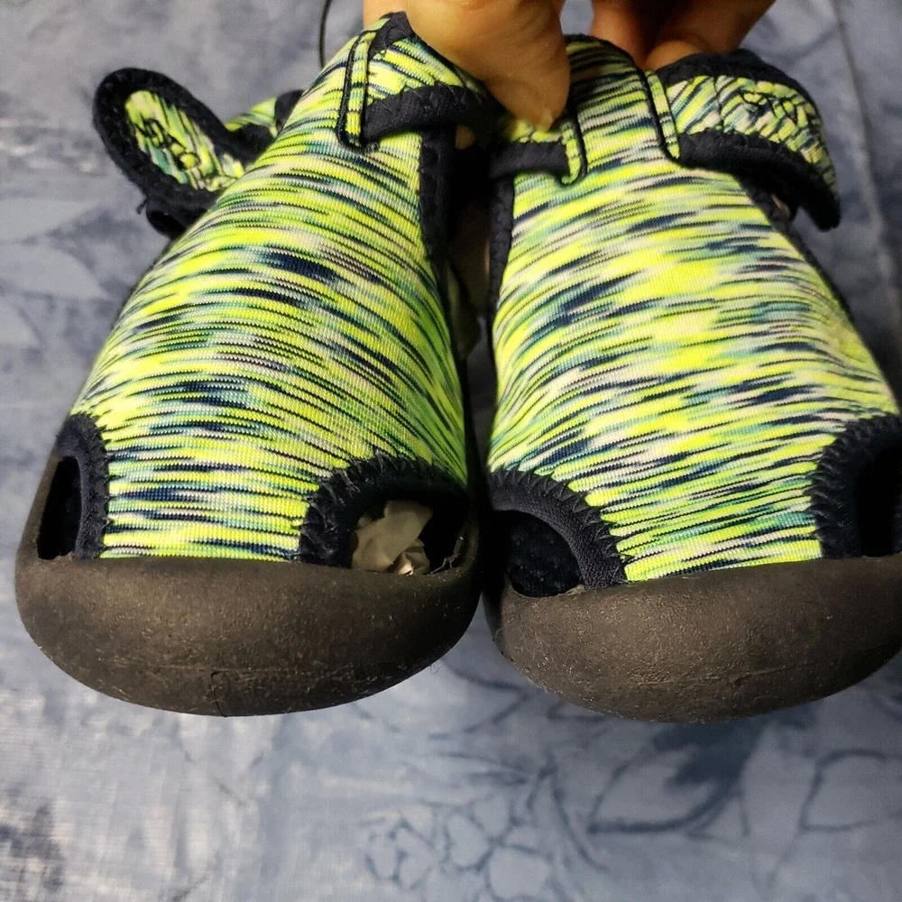 STQ unisex Water Shoes Quick-Dry Slip on Beach Swim Pool Sandals greenToddler 10